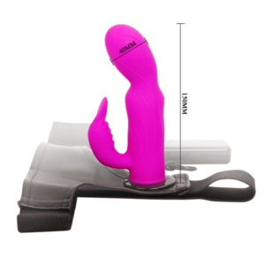 Arnés con conejo vibrador silicona ( vibración variable)