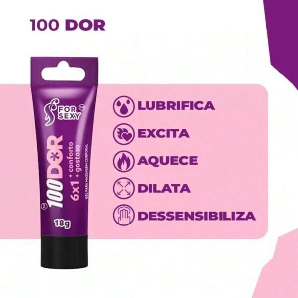 Gel Lubricante Anal Desensibilizante 100 Dor - 18Gr