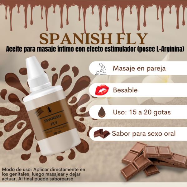 Aceite De Masaje Íntimo Con L-Arginina y Sabor Chocolate - Imagen 3