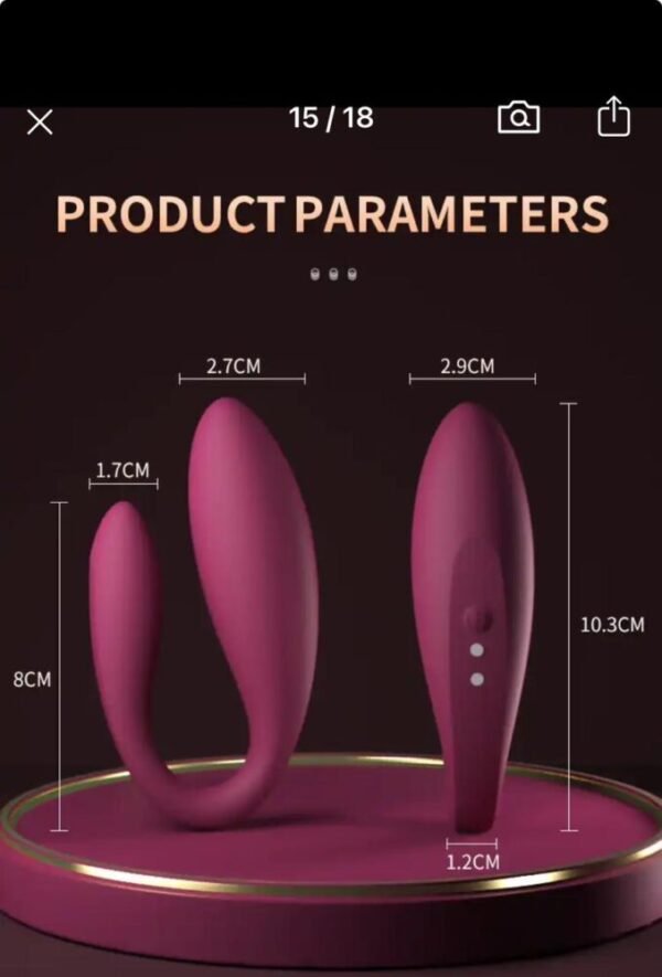 Vibrador Dual Kitty con Control - Imagen 4