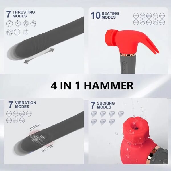 Martillo Vibrador Love Hamma 4 en 1 - Imagen 4