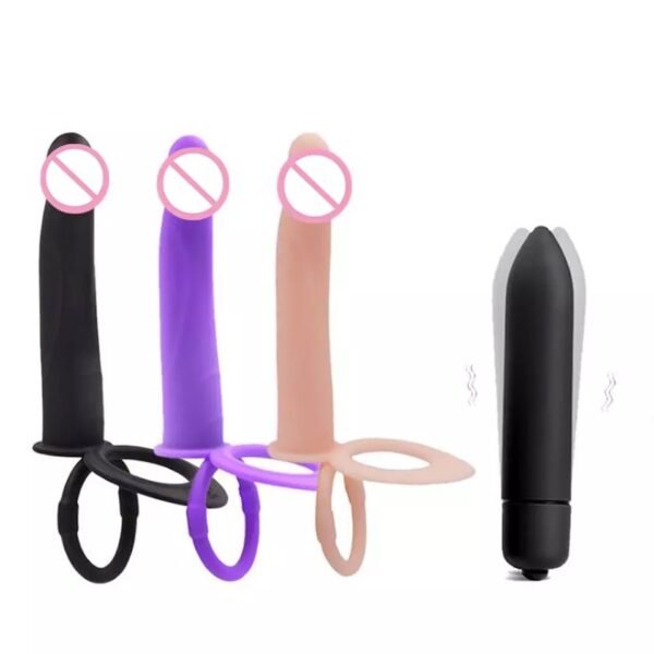 Vibrador con correa para doble penetración - Imagen 6