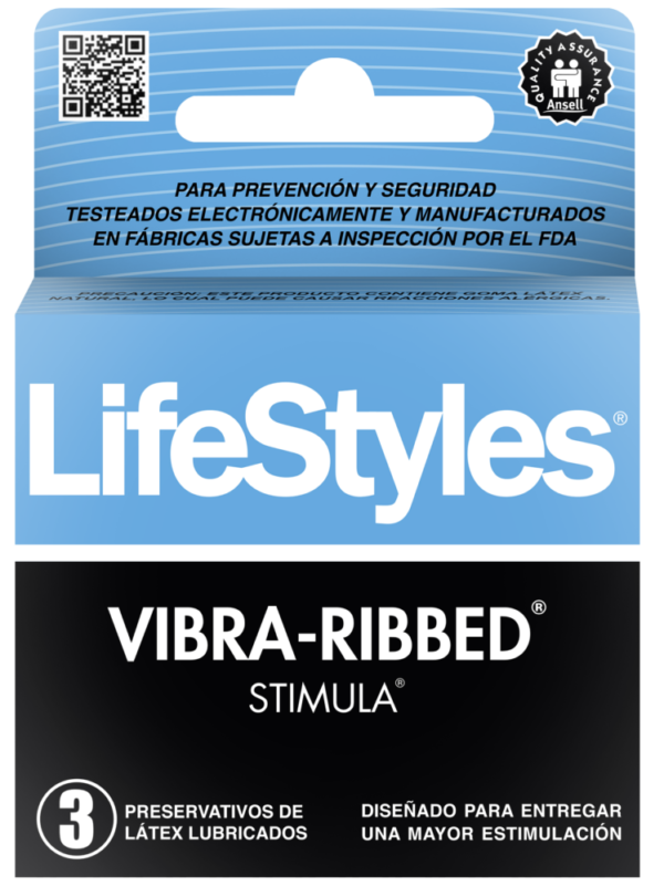 LifeStyles VIBRA-RIBBED STIMULA x 3 unds