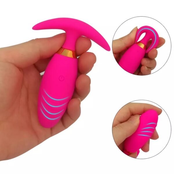 Plug Anal Vibrador De Silicona Con Control 10 Velocidades - Imagen 5