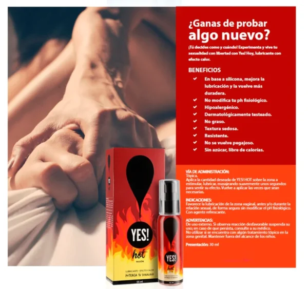 Yes! Hot Gel Lubricante 40 mL - Imagen 2