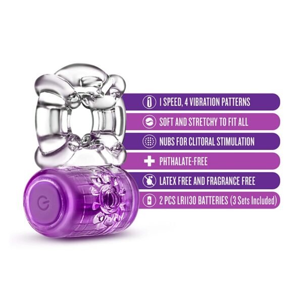 One Night Stand Anillo Vibrador Morado - Imagen 3
