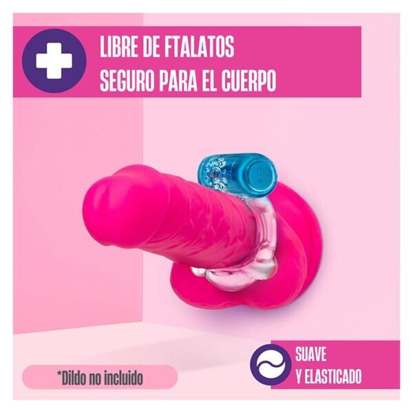 Pleaser Anillo Vibrador Recargable Azul - Imagen 5