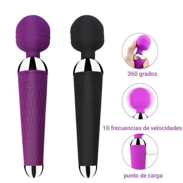 Microfono Vibrador Recargable Qualge - Imagen 3