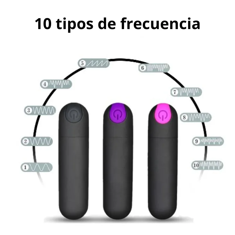 Mini balita vibradora con control: placer portátil y preciso 3 10 tipos de frecuencia