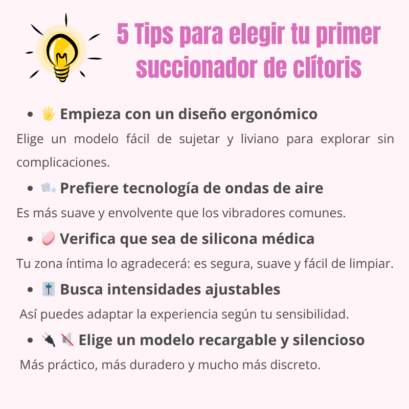 Cómo elegir tu primer succionador de clítoris: 5 claves que debes saber 5 Tips