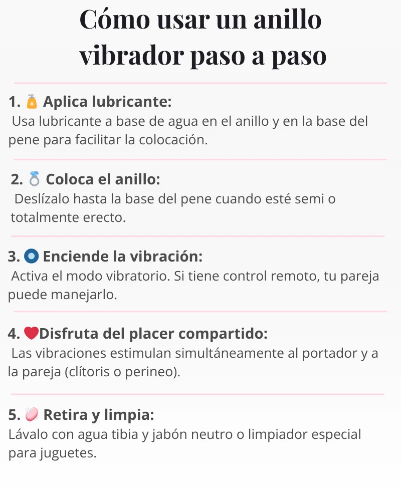 Anillo vibrador: 5 razones para probarlo en pareja (o a solas) 3 infografia