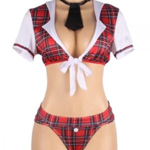 Disfraz De Colegiala En Conjunto Con Peto Tapado XL – COD-81010P