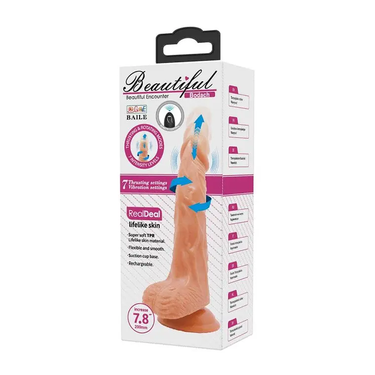 Bodach Vibrador Impulsor Con Rotación Realista y Control a Distancia 1 Vibrador Realistico Multifuncion con Empuje Rotacion Bodach con control a distancia 4