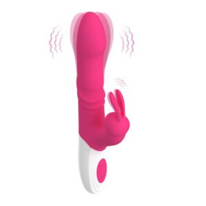 Vibrador con Empuje y Perlas