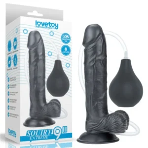 Dildo Eyaculador Black Squirt  23 cm