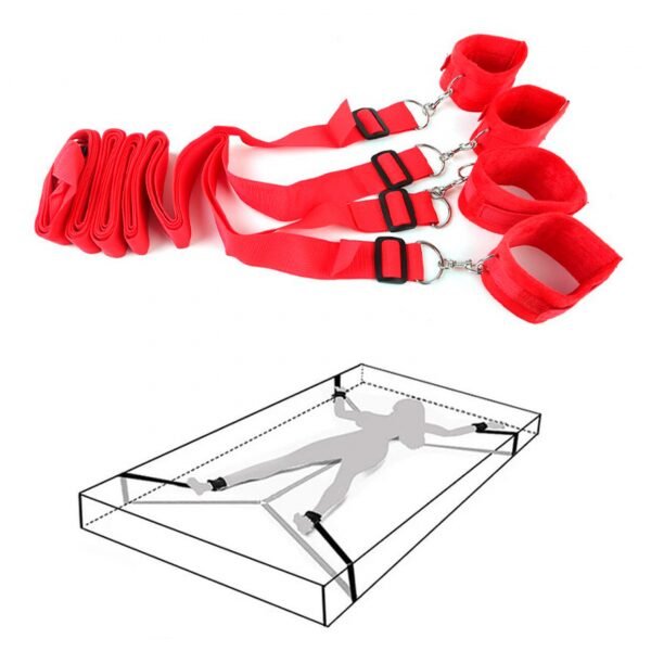 Set De Amarras De Cama Rojo 2 Set De Amarras De Cama Rojo