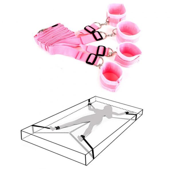 Set De Amarras De Cama Rosado 3 Set De Amarras De Cama Rosado