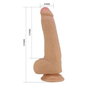 Draco Dildo Realista Piel Deslizable 23,3 cm – Vainilla