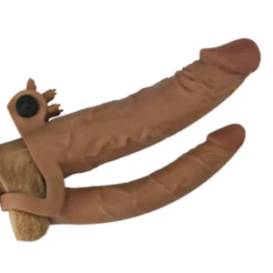 Funda para pene vibratoria doble Pleasure X Tender +5cm LOVETOY