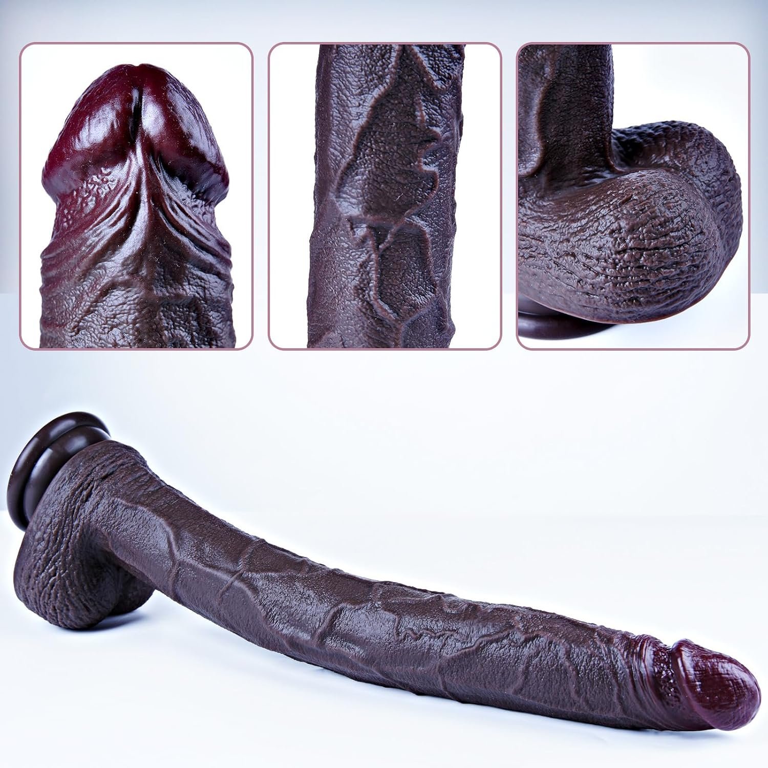 Dildo Monster Black 42 cm x 6 cm 5 Dildo Monster Black 42 cm x 6 cm - Imagen 3