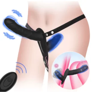 Dildo Doble con Arnes y Control Recargable