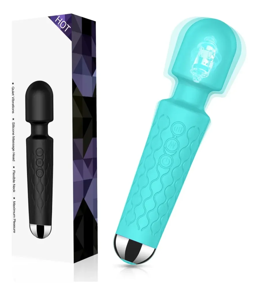 Vibrador Microfono Azul Recargable Hot Viajero