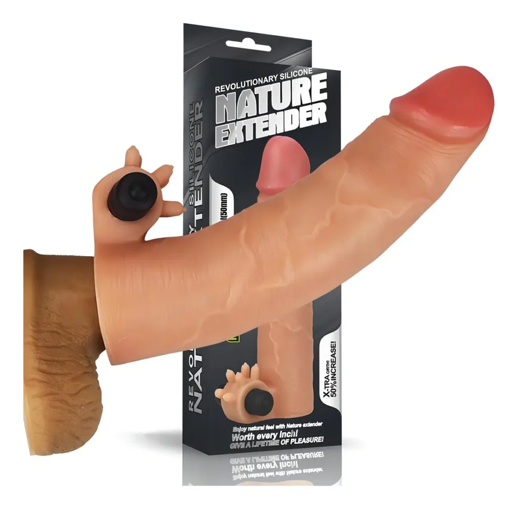 Funda para pene vibradora NatureExtender +5cm LOVETOY